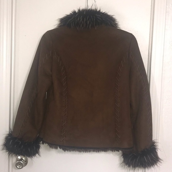 VNTG-Mechant faux suede and faux fur jacket. - Picture 7 of 7